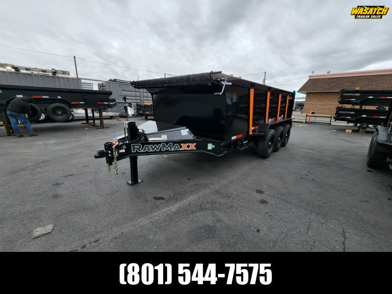2026 RawMaxx 16' LPX Triple 21K with 44" Sides Dump Trailer