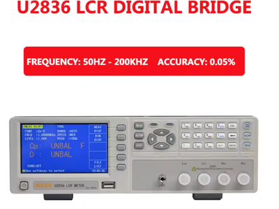U2836LCR Digital Bridge Tester 50-200kHz Resistance, Capacitance, and Inductance Tester