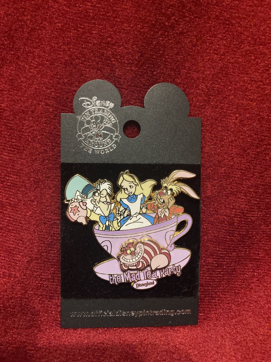 Vintage Alice In Wonderland Mad Tea Party Pin New