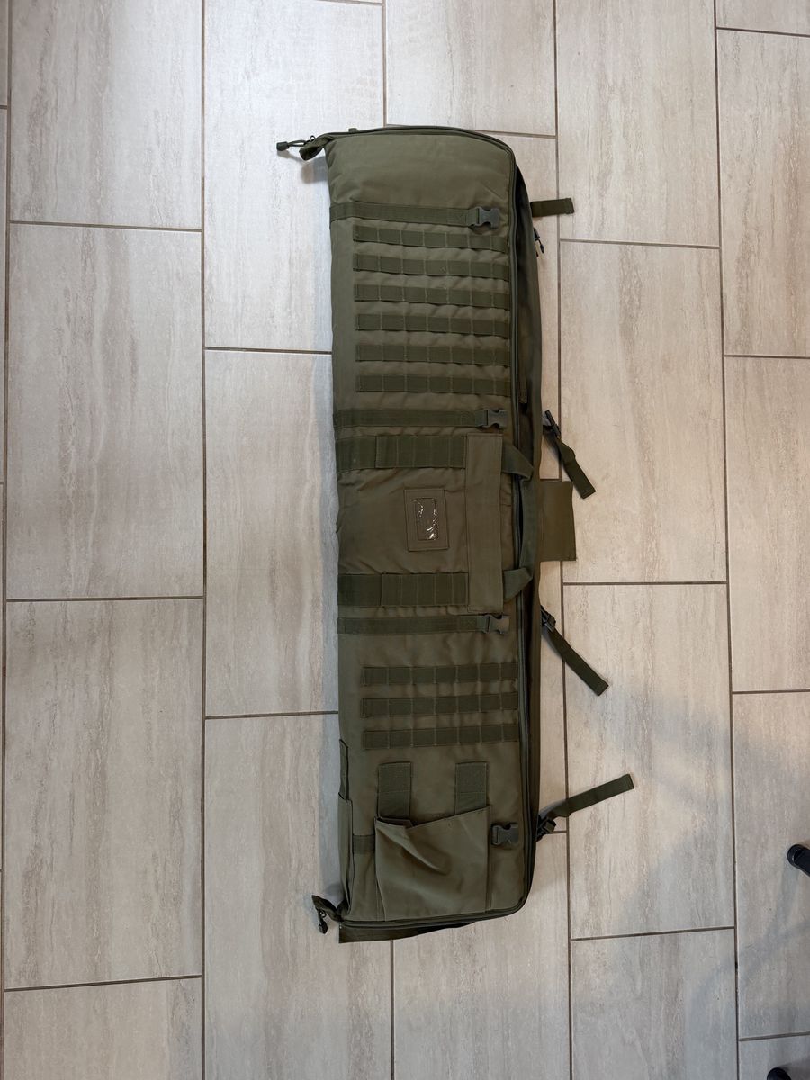 Tactical Olive Drab Soft Rifle Case and Shooting Mat Combo with MOLLE Webbing