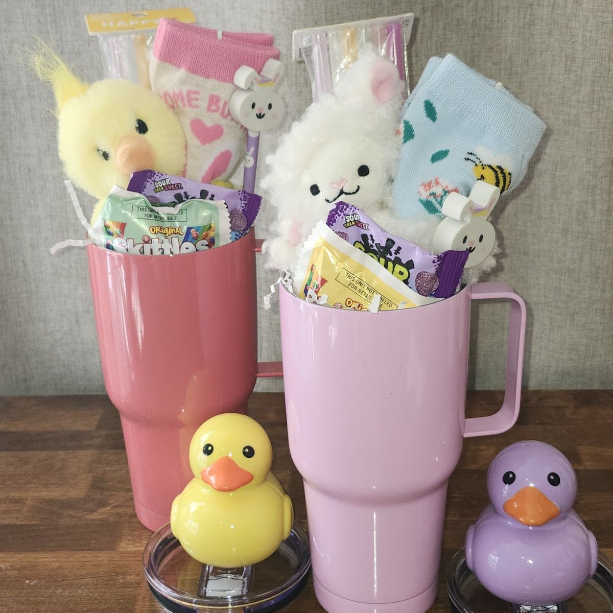 2 Filled Easter Tumblers