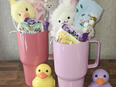 2 Filled Easter Tumblers