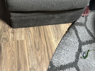 Gray Upholstered Ottoman Footstool set of 2