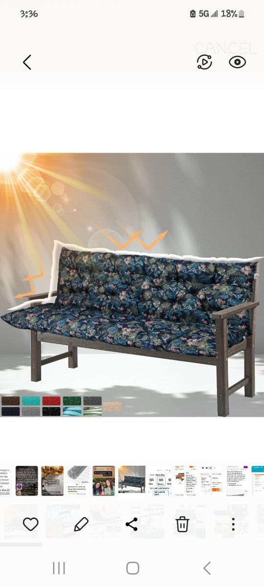 patio swing cushion