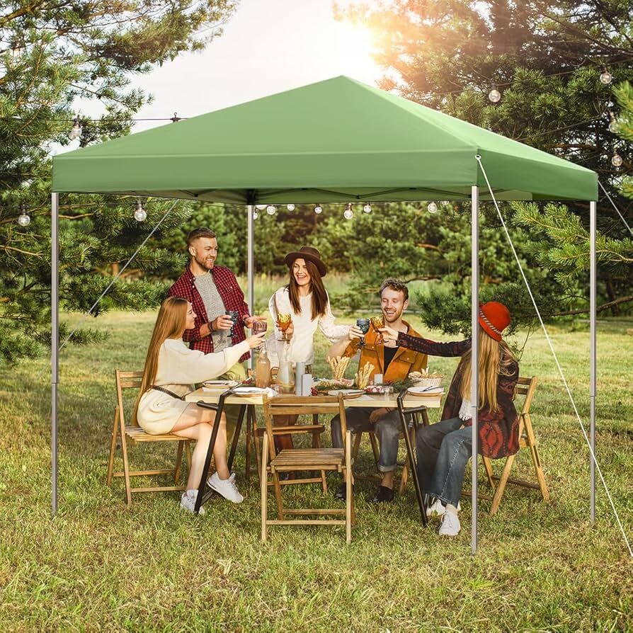 Pop-Up Canopy Tent (6 x 6 ft, Green)