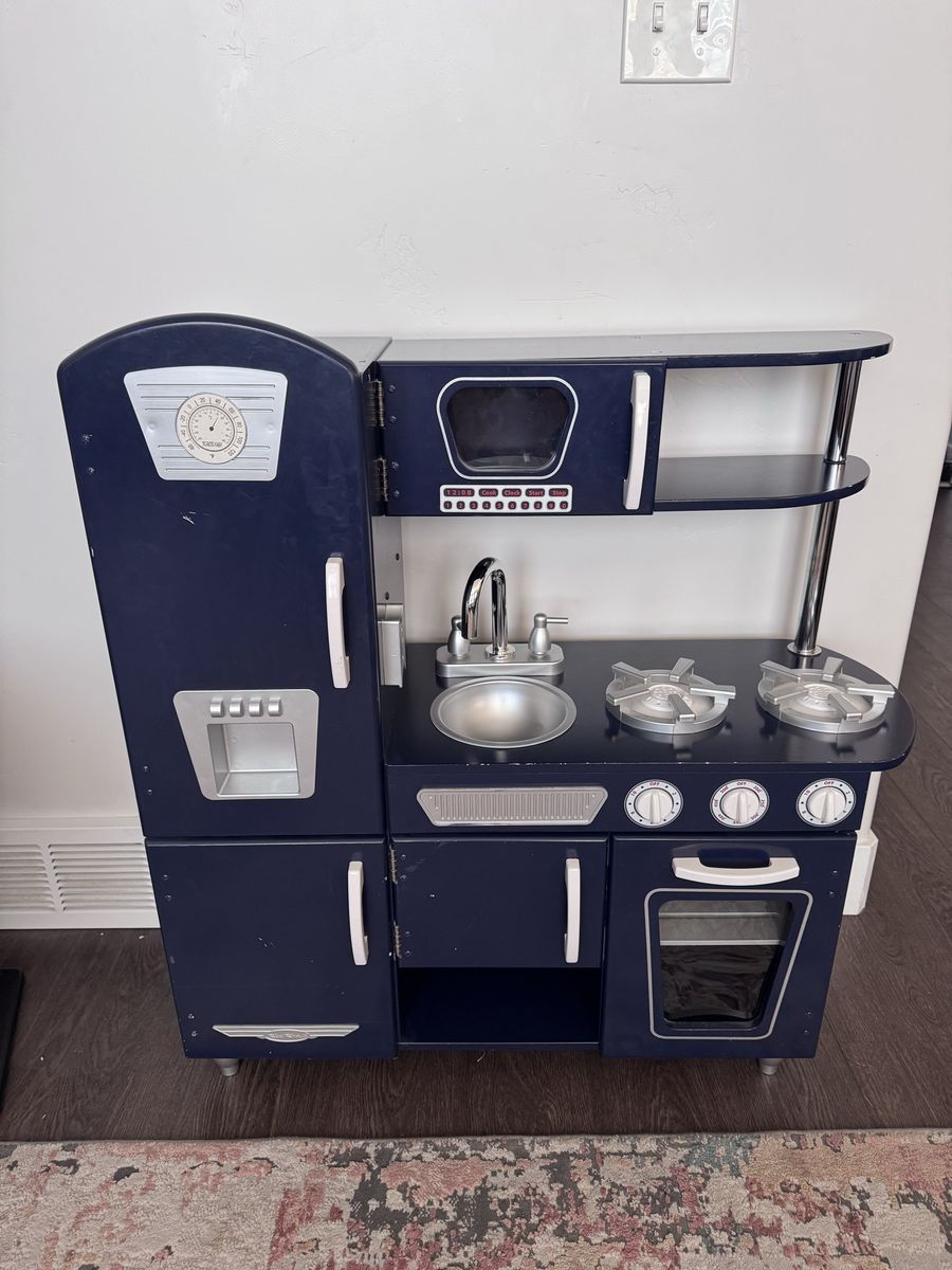 KidKraft Wooden Play Kitchen - Navy Blue