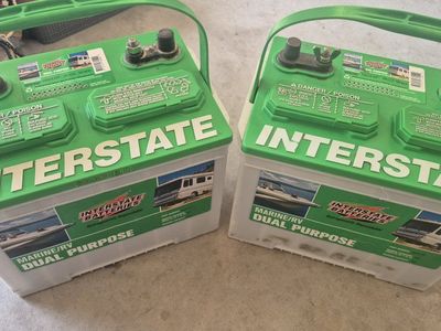 2 interstate 12v dual purpose batts