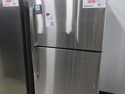 GE Stainless Steel Top Freezer Refrigerator — 33 Inch, 21.9 Cu Ft, Brand New with Warranty