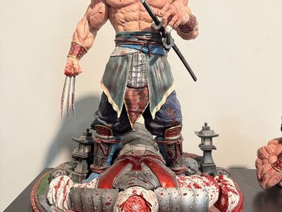 Oni Wolverine Samurai Statue Custom 1/4 Scale Bloody Version w/ Switchable Head and Claws