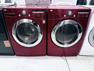 Matching Red Ultra Capacity LG Washer & Dryer Set!(STACKABLE!)