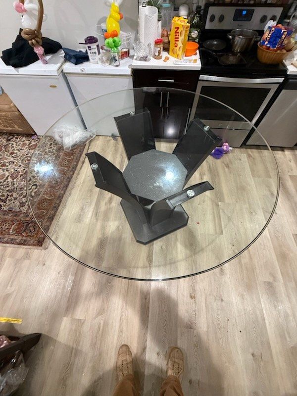 Glass Table + Matching Chairs