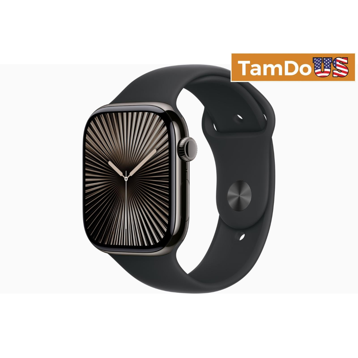 Apple Watch Series 10 (GPS + Cellular, 46mm) Slate Titanium Black Sport Band