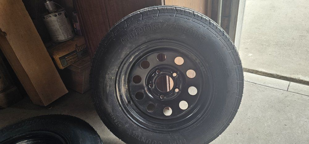 New tyres with wheels included.