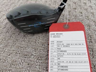 New Ping G440 Max Driver - 10.5 Degree - Stiff Shaft - RH - New in Plastic with Headcover