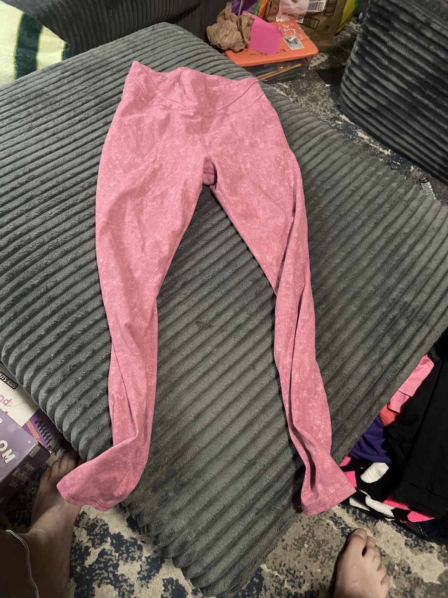All in Motion Pink Acid Wash Leggings Size L (10/12)