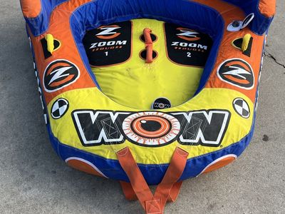 WOW Sports Zoom 2-Person Towable Water Tube - Orange/Blue