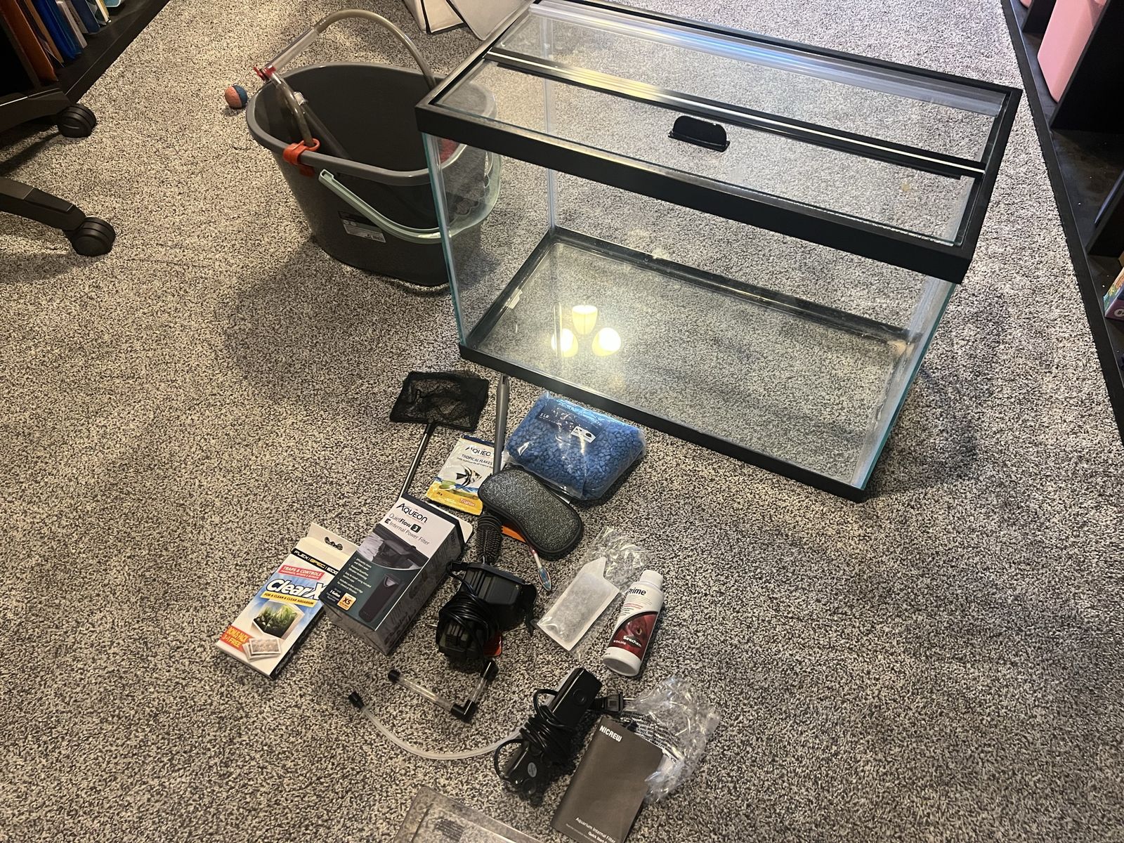 20- gallon aquarium and accessories