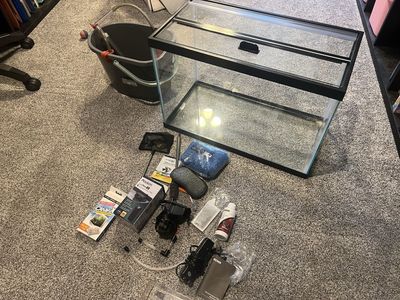 20- gallon aquarium and accessories