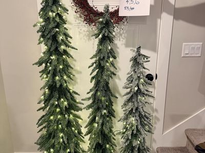 Set of 3 Pre-Lit Flocked Artificial Christmas Trees (4ft, 5ft, 6ft)
