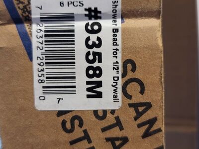 Trim x shower tear bead 1/2 drywall