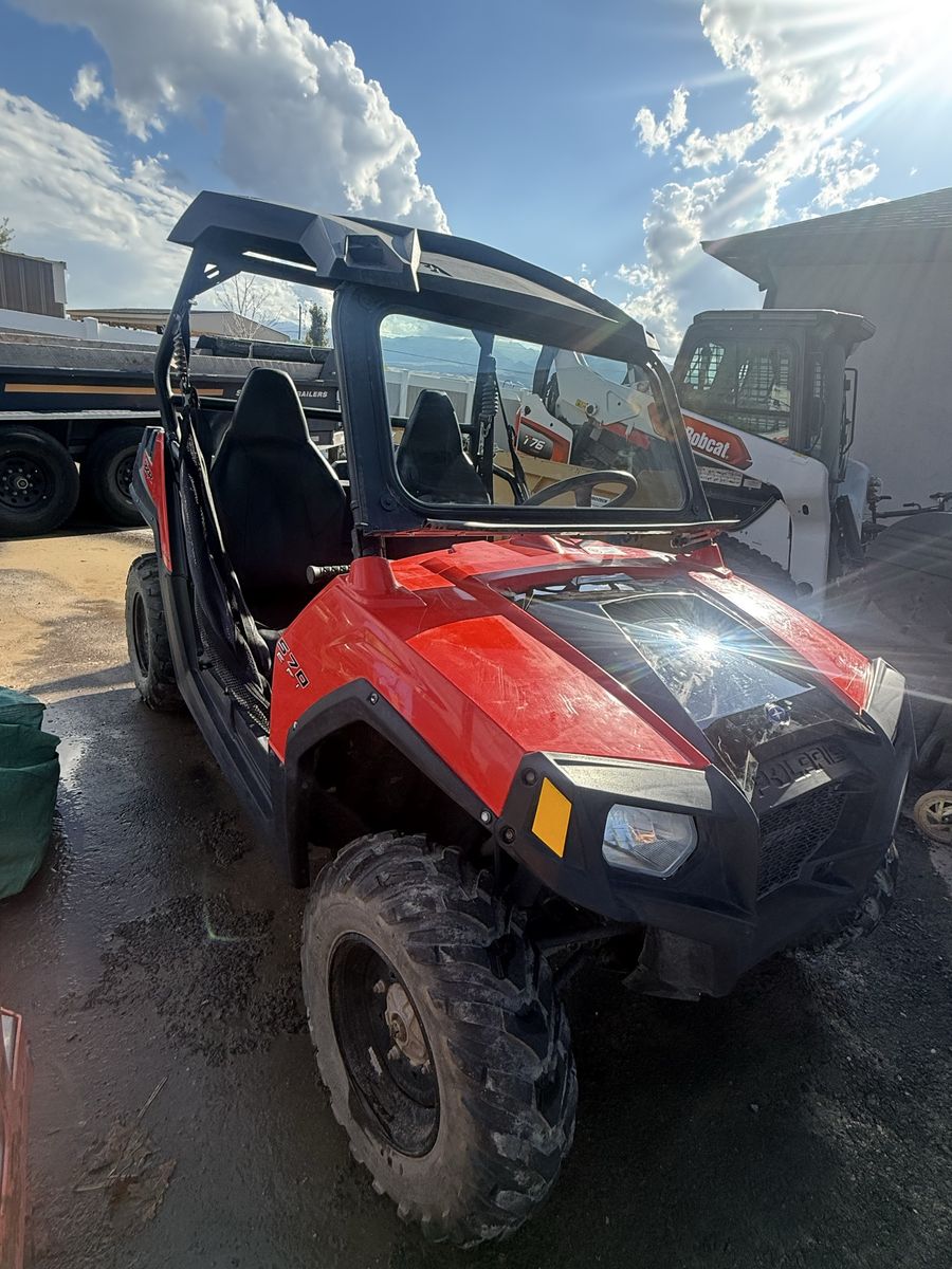 Polaris Ranger 570 UTV Utility Vehicle - Red, Windshield, Roof