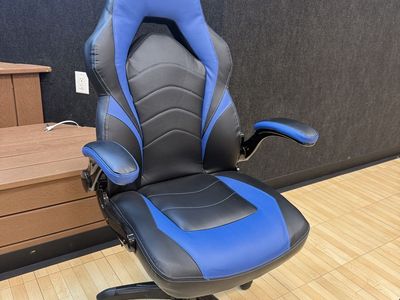 Emerge Vizon Gaming Chair - Blue & Black Adjustable Ergonomic Swivel Seat