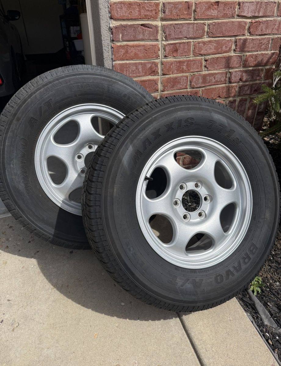 OEM Ford F-150 18" Wheels & Maxxis Bravo A/T 265/70R18 Tires - New Take-Offs (Pair)