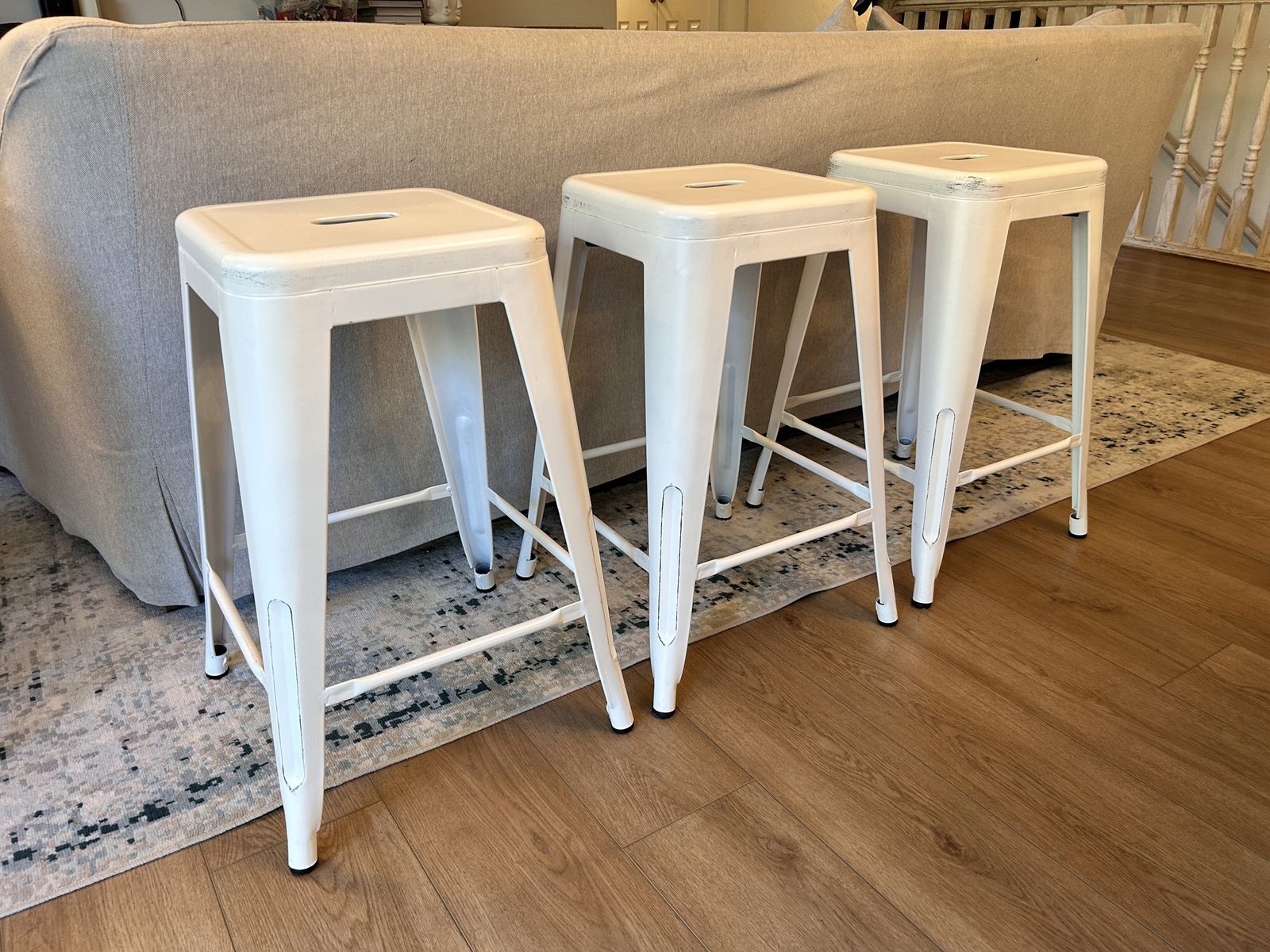 White Metal Barstools (Counter stools)