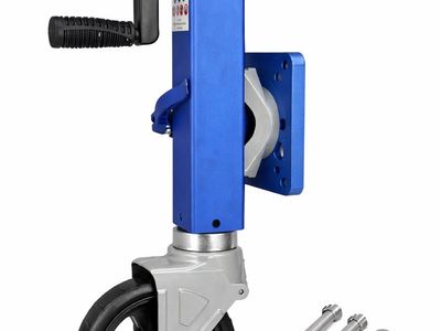 Heavy-Duty Swivel Trailer Jack w/ Wheel And Mount
