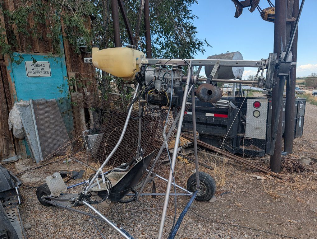 Ultralight Aircraft Powered Parachute Trike with Engine and Propeller