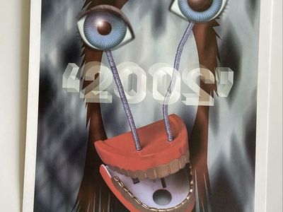David Bowie Rex Ray “2002” Lithograph Art 1999 Autographed & Numbered 105/2002