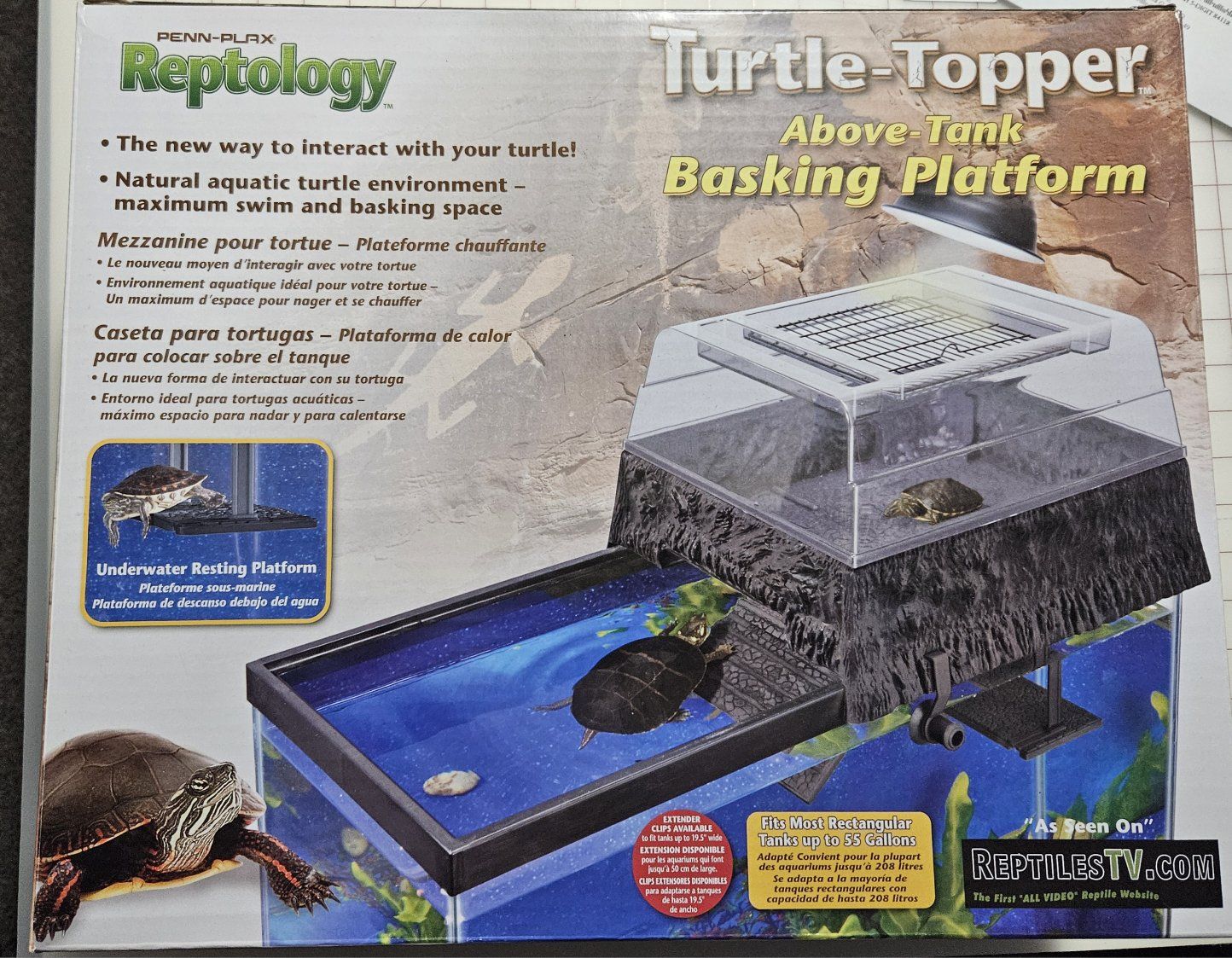 penn plax reptology turtle topper- with support extenders included