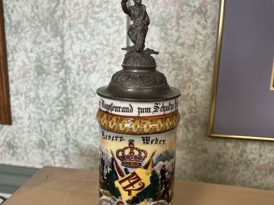 1899 Mıiltary Stein Hand Painted