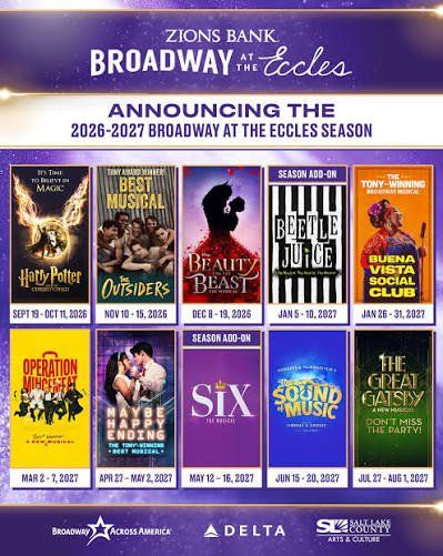 Broadway Eccles Season - Outsiders, Beauty, Gatsby