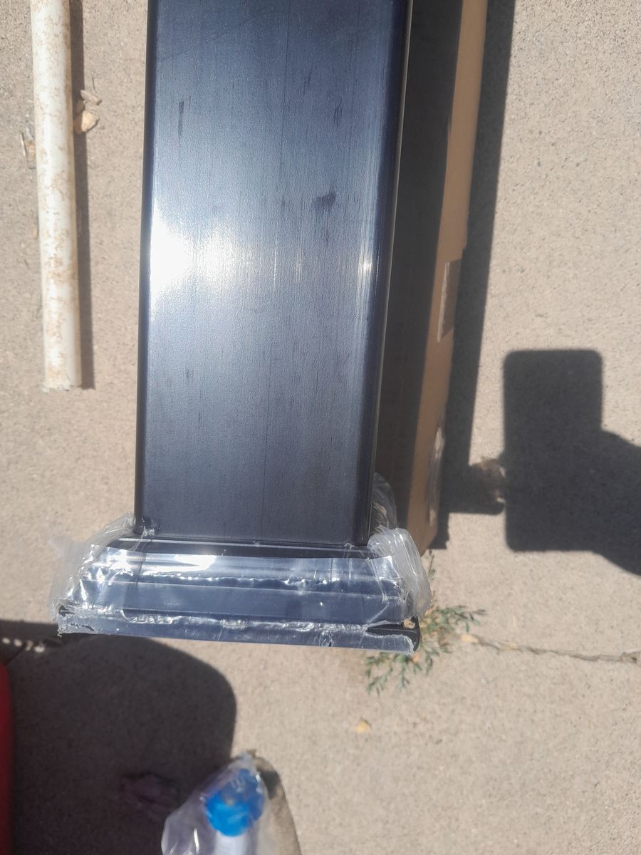3 foot black rail post 4 X 4