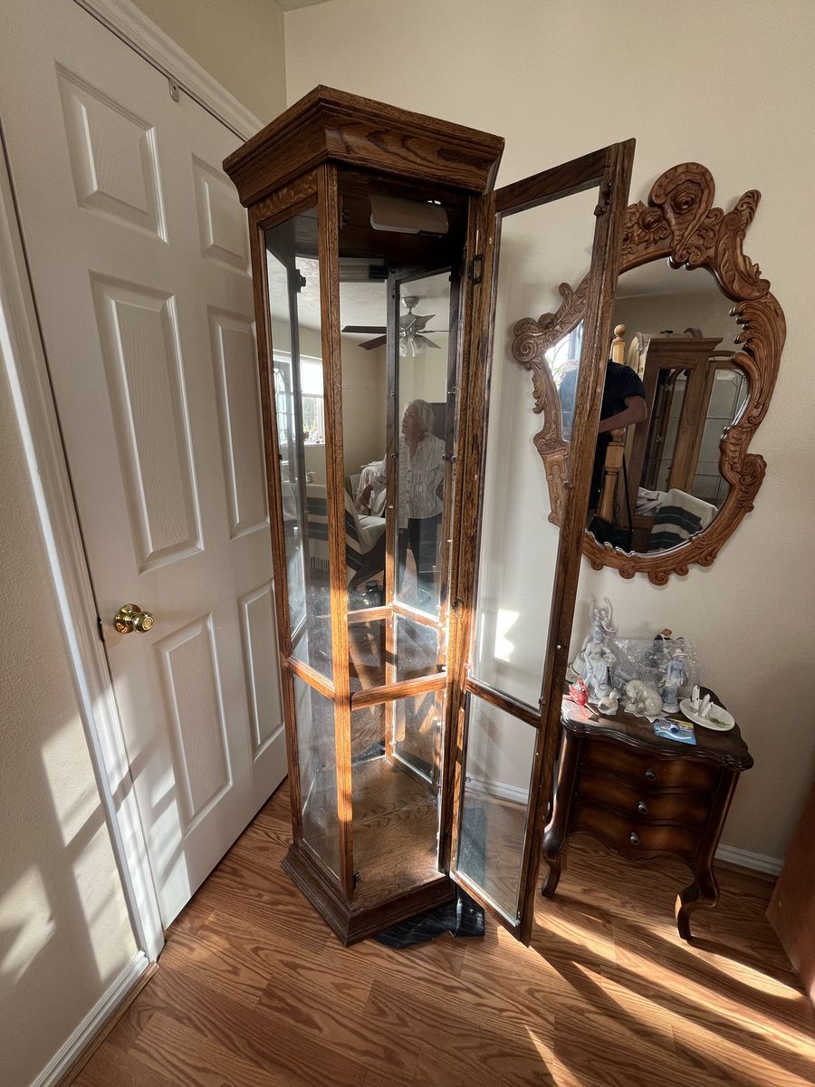 Wood Glass Display Cabinet