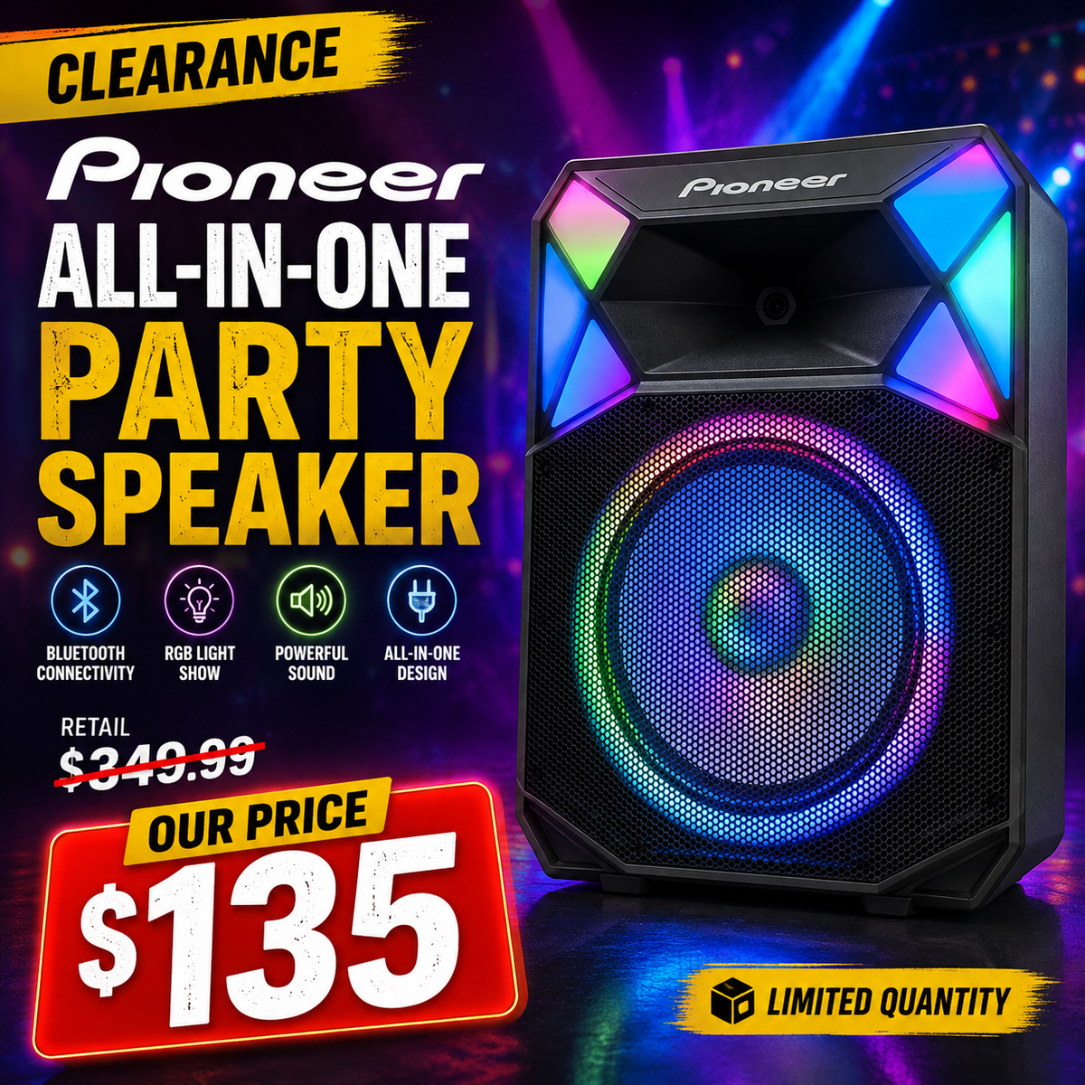 Pioneer PSX615 700W 15” Party Speaker CLEARANCE!
