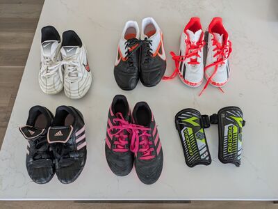 Kids Soccer Cleats and Shin Guards