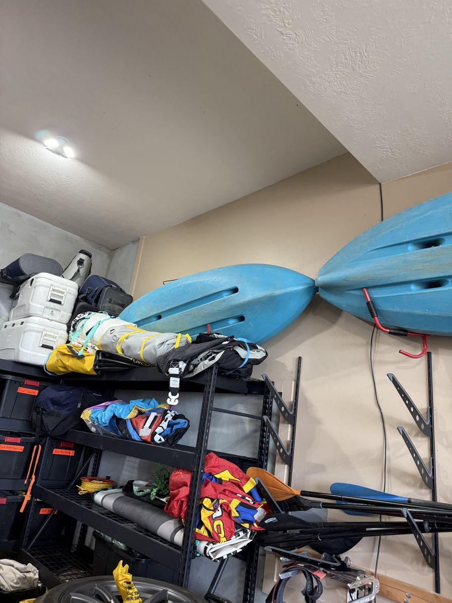 Two Blue Kayaks - Recreational Watercraft