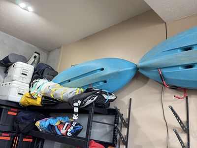 Two Blue Kayaks - Recreational Watercraft