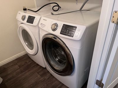 Samsung Front Load Washer + Electric Dryer Set – Excellent Condition