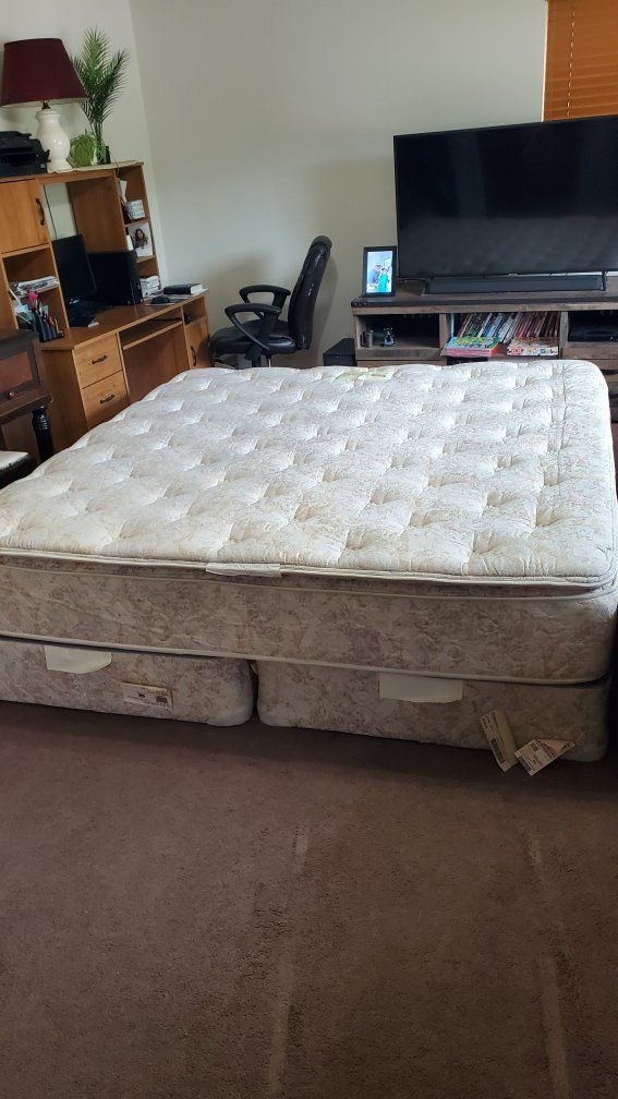 King Mattress w/ Box Springs and frame