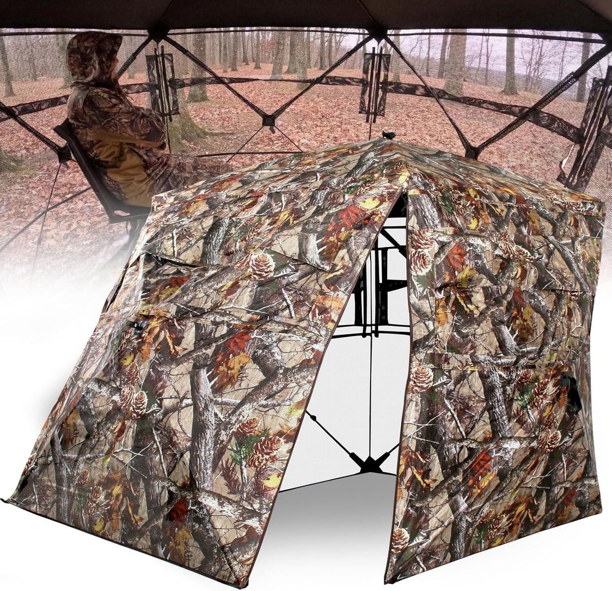 See-Through Hunting Blind with Chair