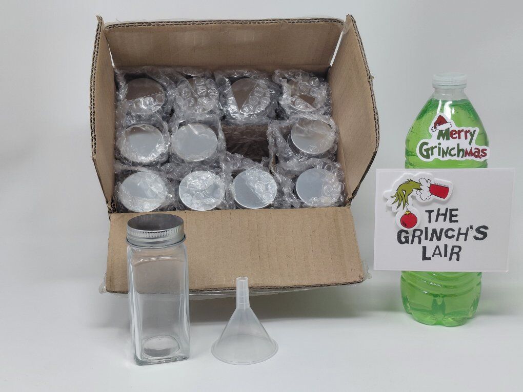 NEW Set of 12 Glass 4oz Spice Jars