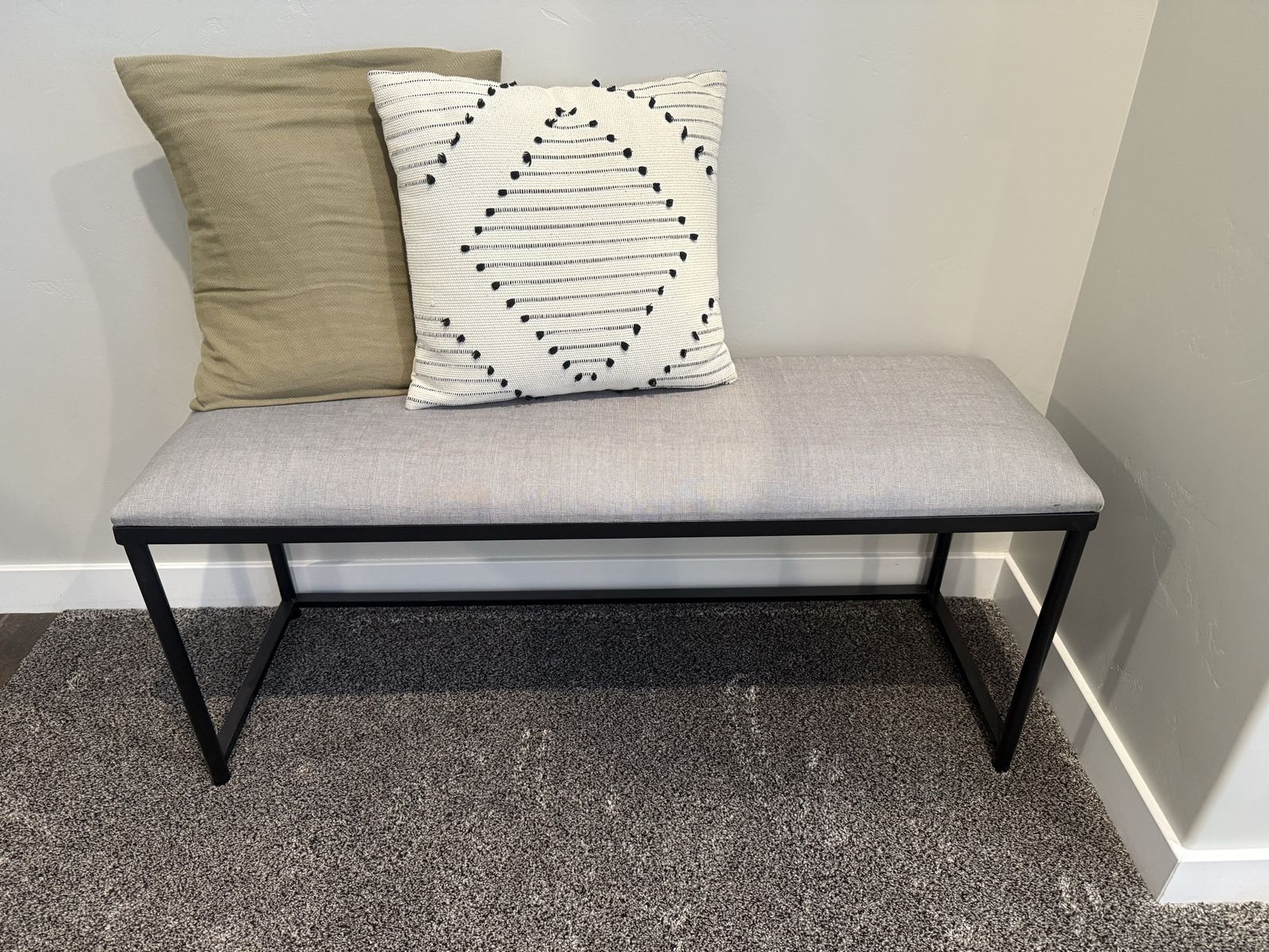 Grey bench