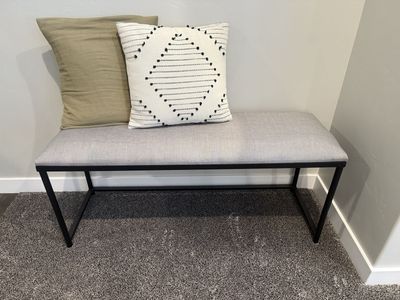 Grey bench