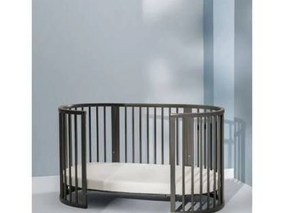 Stokke Sleepi 3-in-1 Sleepi Crib/Bed & Mattress(es) in Hazy Grey, Converts to Toddler Bed