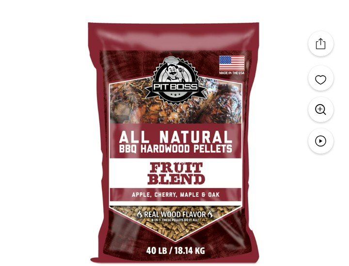 Pit Boss All Natural BBQ Hardwood Pellets - Fruit Blend (Apple, Cherry, Maple, Oak) 40 LB