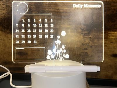 3D Acrylic LED Night Lamp USB Calendar Memo Board Small Accent Lamp Home Decor
