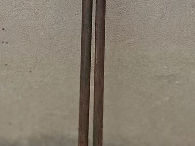 Vintage Heavy-Duty Post Hole Digger with Wooden Handles